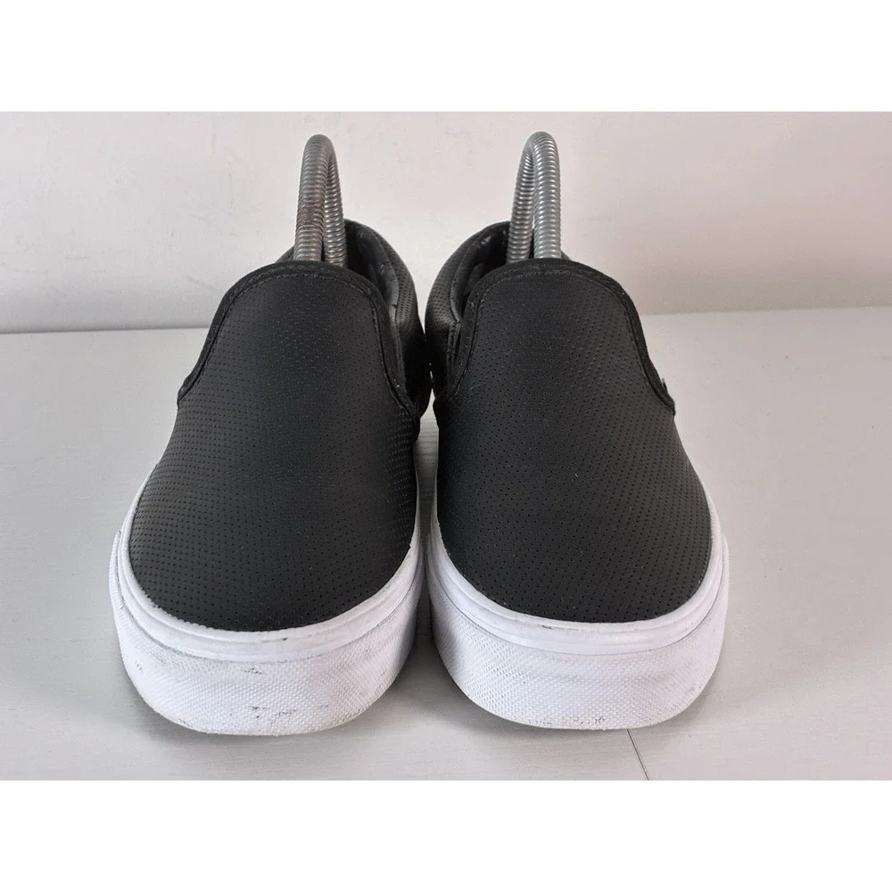 Women's Vans Leather Black Slip Size 7 Shoes